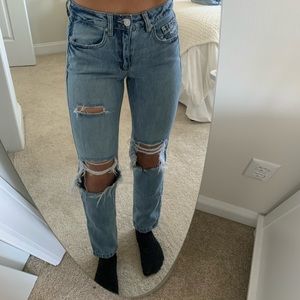 Garage Distressed Ripped Denim Jeans